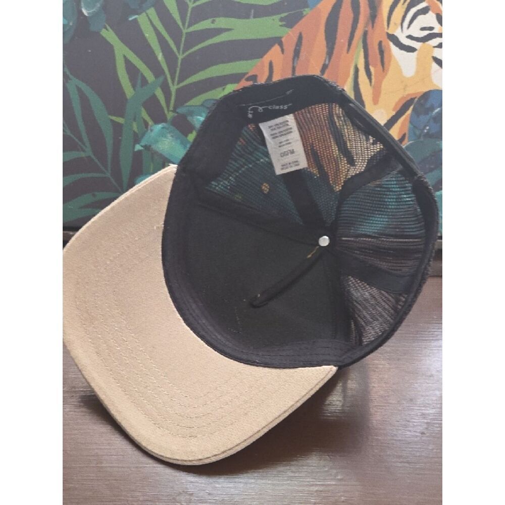 art class Surfing Co. Palm Tree Trucker Hat in Yellow, Black, Cream - Picture 3 of 4